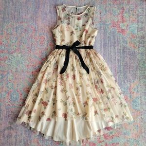 LC Lauren Conrad Snow White Floral Dress